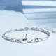 Charms Sterling Silber Armbänder Armreifen für Frauen Mädchen Valentinstag Zirkon Hochzeit Liebe