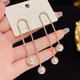 Koreanische Mode Fee lange Kristall perlen Ohrringe für Frauen Schmuck Trend neue Luxus Zirkon