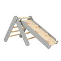 Triangle d'escalade avec Toboggan pour Enfants - Montessori Gris