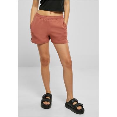 Sweatshorts URBAN CLASSICS "Urban Classics Damen Ladies Organic Terry Shorts", Damen, Gr. 5XL, US-Größen, orange (terracotta), 100% Baumwolle, unifarben, loose fit, Hosen Image
