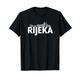 Rijeka Kroatien Europa Stadt Skyline Silhouette Umriss Skizze T-Shirt