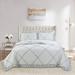 Marina Decoration Lush Ruffled Textured Shabby Chic Embroidered Stitching Coverlet Bedspread Ultra Soft Solid Summer Quilt Set