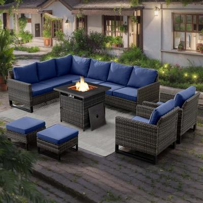 7PCS Sectional PE Wicker Rattan Sofa