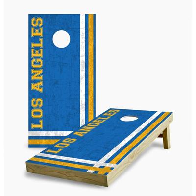 Los Angeles Chargers Multi Stripe Cornhole Game (Choose Wraps or Boards)