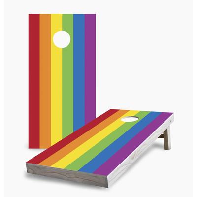 Rainbow Pride Flag Cornhole Game (Choose Wraps or Boards)