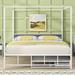 Queen Size Canopy Platform Bed with Twin Trundle and 3 Storage Drawers, Metal 4-Poster Canopy Bed Frame for Kids Teens
