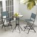 Costway Set of 2 Outdoor Bar Chair Folding Bar Height Stool with Metal - See Details