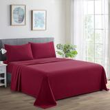 Marina Decoration 600 Thread Count Soft Deep Pocket Hotel Standard Solid All Season Cotton Blend Percale Sheet Set