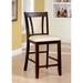 Leatherette Upholstered Counter Height Dining Chairs, Kitchen Solid Wood High Chairs, Dining Room Banquet Furniture, Set of 2