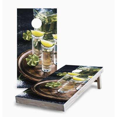 Tequila Shot with Lime Cornhole Game (Choose Wraps or Boards)