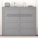 Queen Size Comfortable Multi-function Murphy Bed Wall Bed, Grey