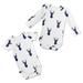 Sweet Jojo Designs Navy Blue White Woodland Deer Boy 0-6M Baby Clothes Onesies - 2 Pack Set - Forest Animal Stag Antler