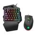 OWSOO Wired Keyboard and Mouse Combo35-K Gaming Keyboard and Mouse Single-Handed Keyboard and Mice High-Quality Lighting Effects Ergonomic Design Macro Programming Design Strong Compatibility