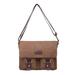 Men Messenger Bag Vintage Canvas Briefcase College Bookbag Retro Large Satchel Shoulder Bag Laptop Bag Crossbody Bag (Coffee)