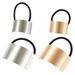 FRCOLOR 4pcs Rectangular Polished Alloy Hair Ties Elastic Hair Ring Fashion Ponytail Holders Hair Rope for Women Girls(Golden Silver Small Golden and Small Silver 1pc for Each Pattern)