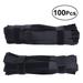 100 Pcs Nylon Cable Straps Cable Tie Wraps Keeper Charging Cable Wrapper For Work and Travel Earphone Wrap Winder Wire Ties Cord Organizer (Black)