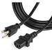 6 Ft Power Cord NEMA 5-15P to C13 - 18/3 Audio & Video Cable