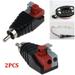 2PCS Speaker Wire A/V Cable to Audio Male RCA Connector Adapter Jack Press Plug