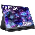 15.6 2K 120Hz Gaming Monitor 2*USB C Extend Portable Display for Switch Xbox