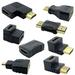 HDMI Angled Adapter Combo Kit - 8 Pack Mini Micro HDMI Vertical Flat 270 Degree 90 Degree 3D 4K Supported Extender - Male to Female Connectors