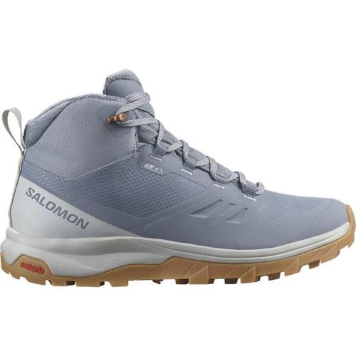 SALOMON Damen Trekkinghalbschuhe SHOES OUTsnap CSWP W Flint/Prlblu/Gum3, Größe 37 ⅓ in Grau