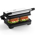 OSTBA Kontaktgrill, Sandwich Toaster & Panini Grill, 1500W Sandwich Maker met XXL-Antihaftplatten, Kontrollleuchten, Cool-Touch-Griff, Leicht zu Reinigen, 2-Scheiben