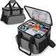 Trunab Insulated Medical Bag with Adjustable Dividers, Medicine Supplies Water-Resistant Bag for Home, Travel, Camping, Grey - Patented Design