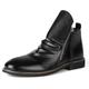 Remxi Mens Leather Boots Chelsea Boots Formal Boots For Men-Fashion High-Top Boots SolidBlack UK 8