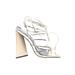 Nasty Gal Inc. Heels: Gold Print Shoes - Women's Size 6 - Open Toe