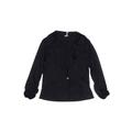 Blazer Jacket: Black Solid Jackets & Outerwear - Kids Girl's Size Large