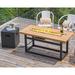 Latitude Run® Esad 24.4" H x 55" W Iron Propane Outdoor Fire Pit Table w/ Lid Cast Iron in Gray | 24.4 H x 55 W x 24 D in | Wayfair