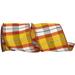 The Holiday Aisle® 4"X10Yd Cozumel Tierra Dupioni Plaid Wired Edge Ribbon, Polyester in Orange/White | 4 H x 4 W x 4 D in | Wayfair