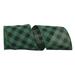 The Holiday Aisle® 4"x10yd Green/Black Buffalo Check Plaid Diagonal Green Wired Edge Ribbon Metal in Black/Green | 4.26 H x 3.9 W x 3.9 D in | Wayfair