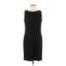 Garfield & Marks Casual Dress - Sheath High Neck Sleeveless: Black Print Dresses - Women's Size 6