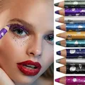 12 Color Glitter Eye Shadow Pencil Silkworm Pen Pearlescent Eyeshadow Pen Stick Sequin Long Lasting