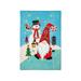 Evergreen Garden Flag Gnome Snowman Applique Double Sided Indoor Outdoor Decor 18 x 12.5