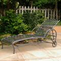 International Caravan Santa Fe Iron Multi Position Single Outdoor Chaise Lounge