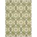 Havenside Home Naples Trellis Ikat Aegean Indoor/ Outdoor Area Rug by Green 5 3 x 7 5 Polypropylene Trellis Ikat Geometric 5 x 8 Outdoor