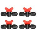 Uxcell 4Pack Drip Irrigation Fittings Barbed Switch Valves for 1/2 Inch Tubing(16mm OD)