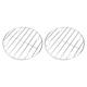 Round Barbecue Grill 2pcs Round Barbecue Grill Stainless Steel Barbecue Stand BBQ Tools Barbecue Accessories for Daily Use without Tray (Silver Diameter in 20cm)