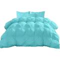 PPDMBIUU Hypoallergenic 1000-TC Pinch Pleated Down Alternative Comforter Oversized King Plus (128x120) 5-Pc ( 1pc Comforter & 2 pcs Pillow Covers ) 650 GSM & All Side Corner Tabs
