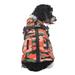 Autumn and Winter Dog Coat with Integrated Harness No Pull Cold Weather Waterproof Warm Fleece Dog Travel Reflective Cotton Coat with Back Zipper OrangeSmall Size