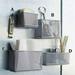 4Pcs Magnetic Sturdy Mesh Desk Tray/File Organizer/Office Supply Caddy/Letter Holder/Magnet Basket Silver