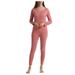 Beppter Womens Thermal Top and Leggings 2-Piece Set Long Sleeve Round Collar Underwear Set Womens Thermal Underwear Stretch Top & Pants Set