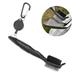 Eatbuy Golf Club Brush Multifunctional Golf Club Brushes and Groove Cleaner with Nylon Steel Dual Bristles Cleaning Tool (Black)