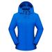 snowsong Womens Jacket Fall Outfits Ladies Solid Hooded Slim Pocket Single Layer Outdoor Jacket Mountaineering Jacket Raincoat Windbreaker Jacket Womens Coats Blue 6XL