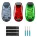 Fauful 3pcs LED Safety Light Taillights for Canoeing Fishing Bike 3 Types Flashing Mode
