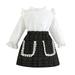 Baby Clothes Spring Summer Lace Cotton Long Sleeve Hoodie Skirts Casual Fashion Solid Color Outfits