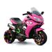 GUTALOR 12V Kids Electric Motorcycle - Ride-On Motorcycle for Girls Children s Battery Motor Bikes with Rechargeable 3 Wheels Ride-On Kids Electric Motorcycle with Light Wheels