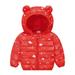 Eashery Boys Winter Puffer Jacket Classic Denim Jean Jacket Baby Boys Girls Top Jackets for Boys (Red 12-18 Months)